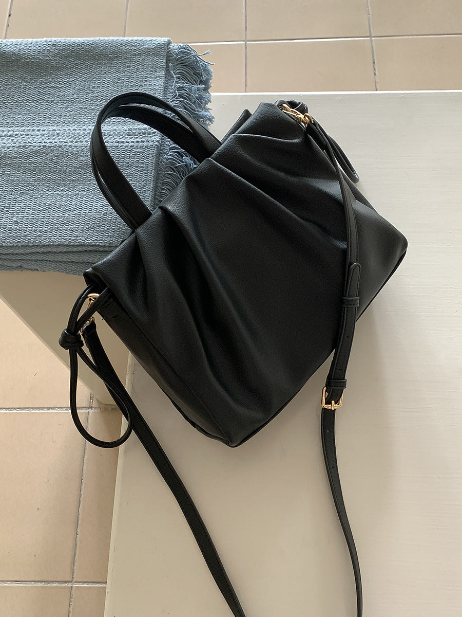 Cloudy Top Handle Bag - Black