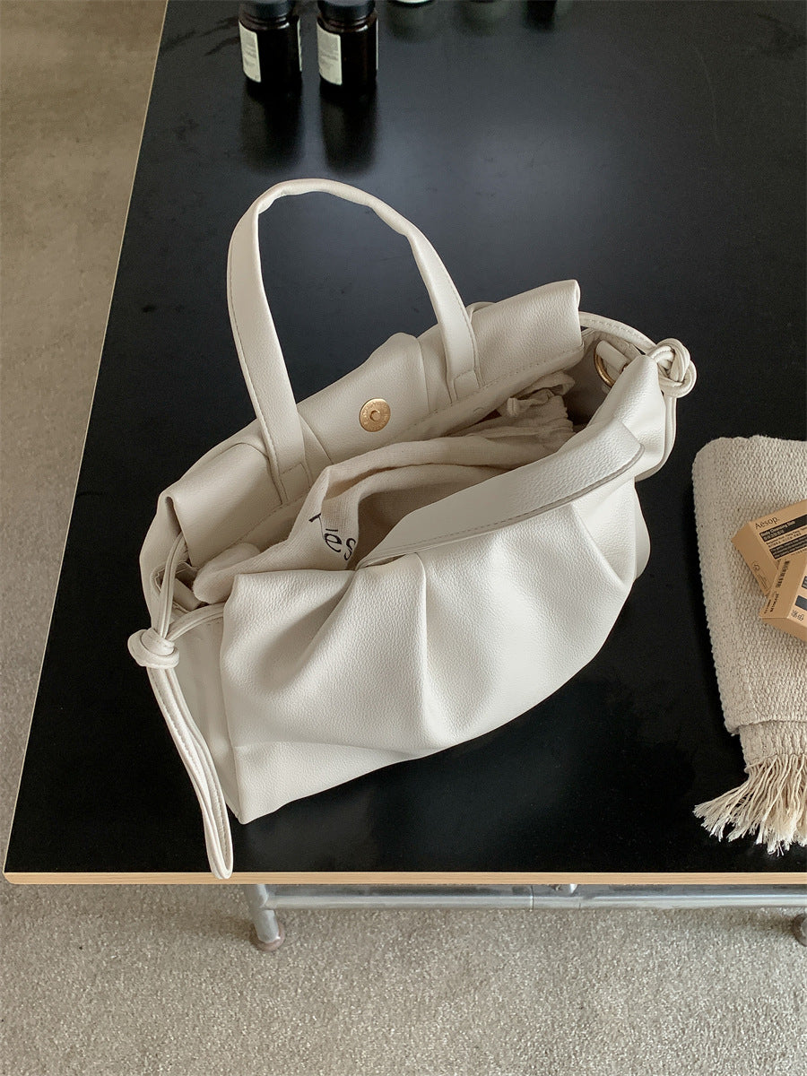 Cloudy Top Handle Bag - White