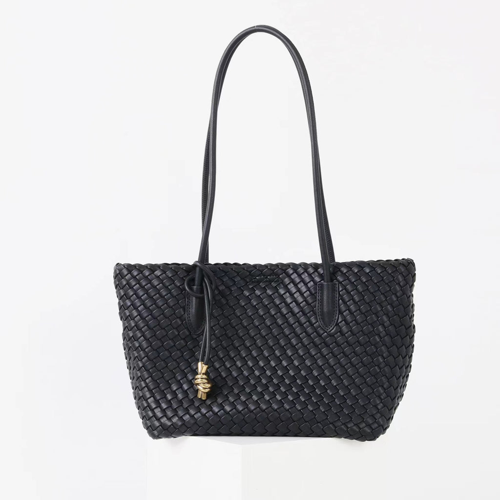 Bonnie Woven Tote Bag - Black